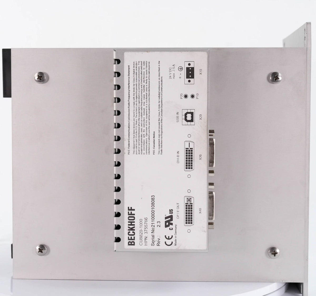 Beckhoff C6350-1016-0040 Industrial PC Core i7 2.1GHz CU8820-1000 C635010160040