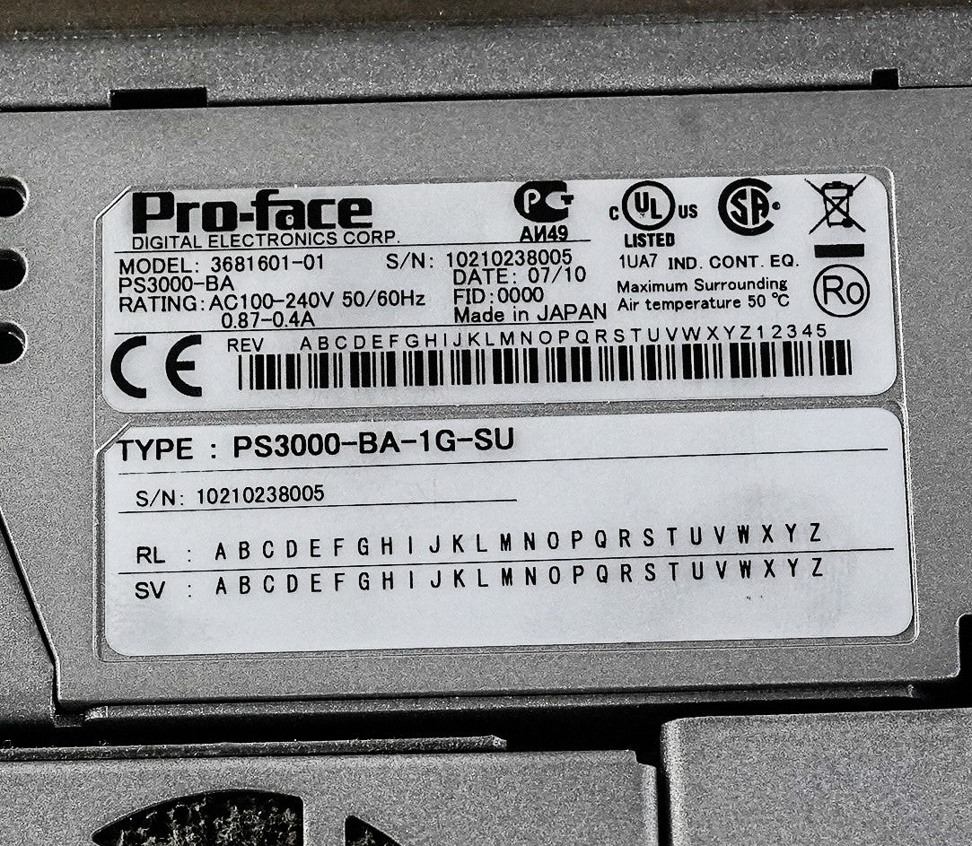 PROFACE PS3000-BA-1G-SU Computer System 3681601-01 / PS3000BA1GSU