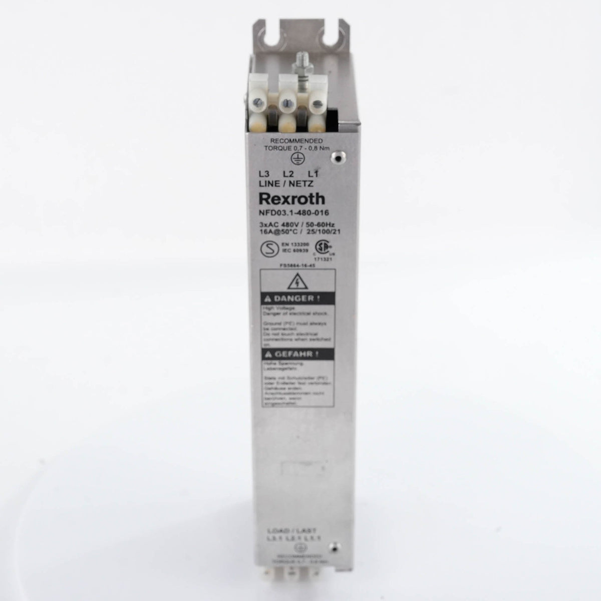 Bosch Rexroth NFD03.1-480-016 Mains Filter 480V 16A 3-Phase NFD031480016 50/60Hz