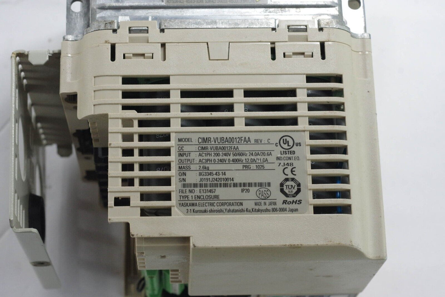 Yaskawa CIMR-VUBA0012FAA AC Drive V1000 Series - Untested