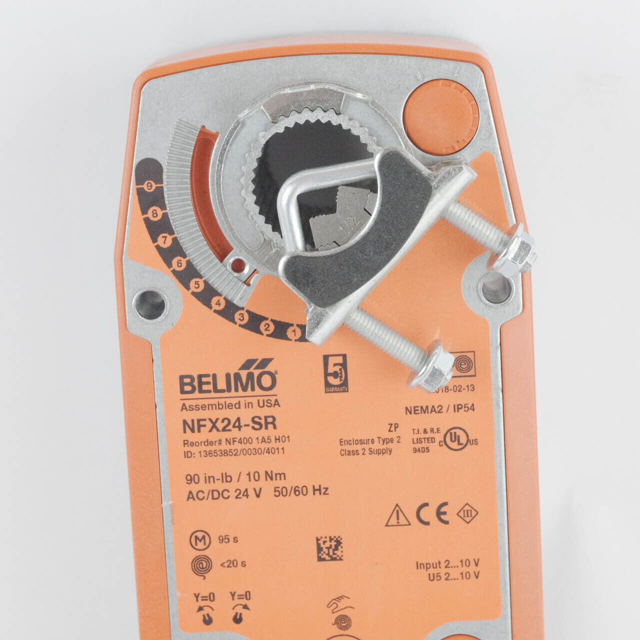 Belimo NFX24-SR Damper Actuator 90 in-lb, Spring Return, 24V, Modulating