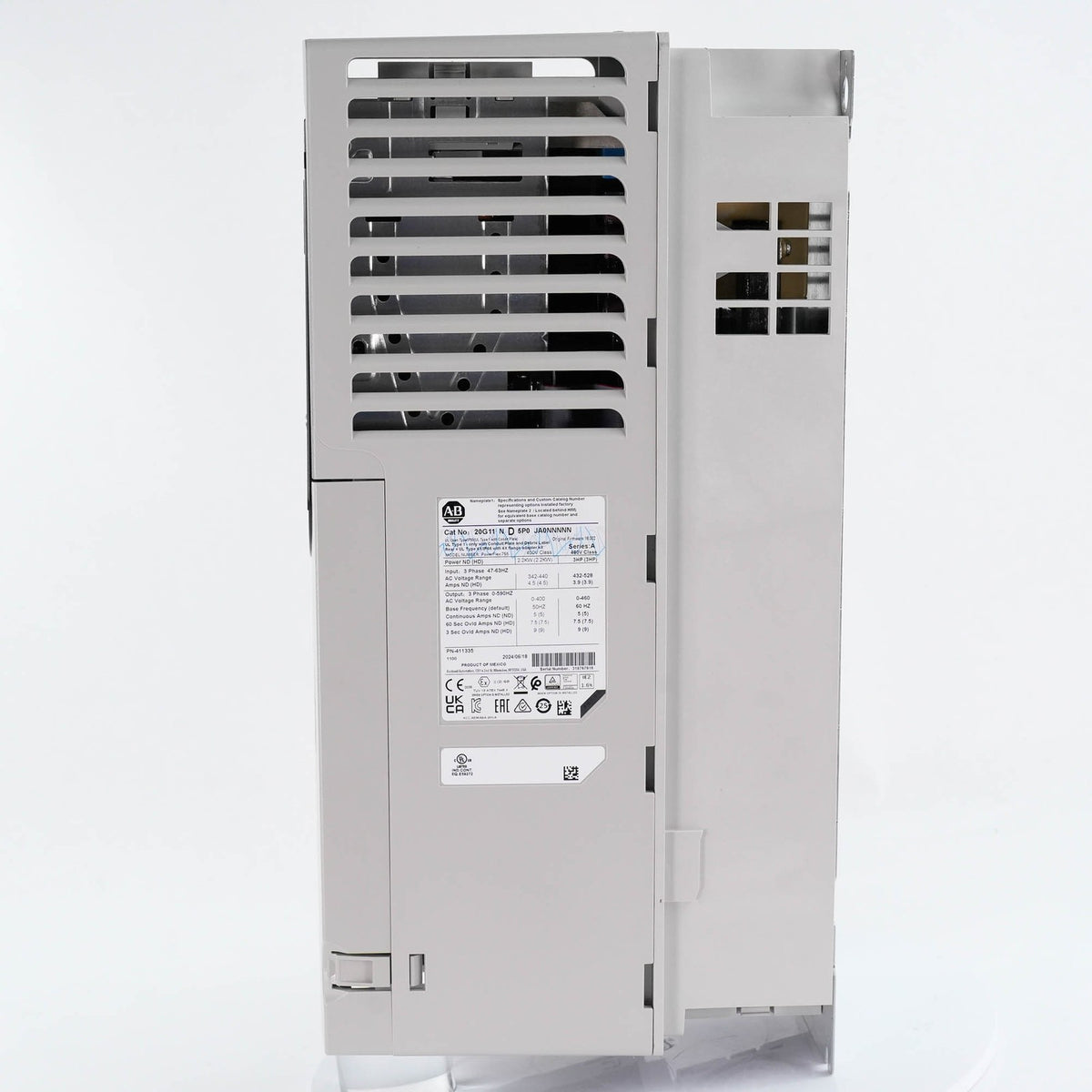 Allen Bradley 20G11ND5P0JA0NNNNN PowerFlex 755 AC Drive 480V 5.0A 3HP Series A