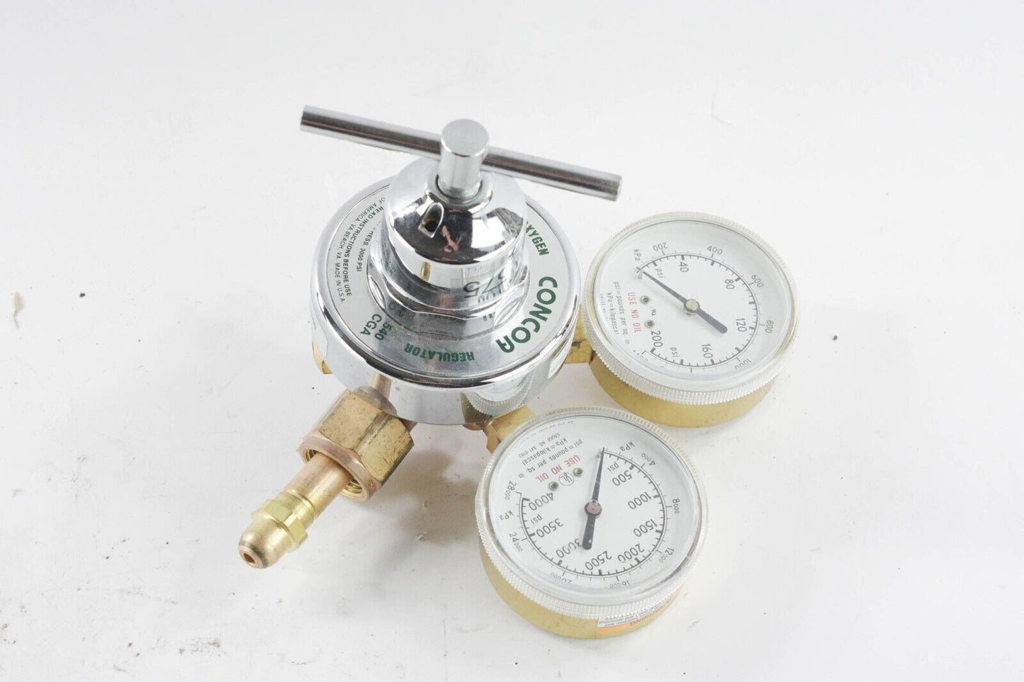 Concoa 1806-9606 Single Stage Oxygen Regulator 200 & 4000 PSIG 540 CGA