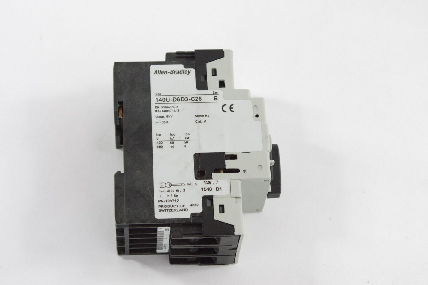 ALLEN BRADLEY 140U-D6D3-C25 /B CIRCUIT BREAKER 25A