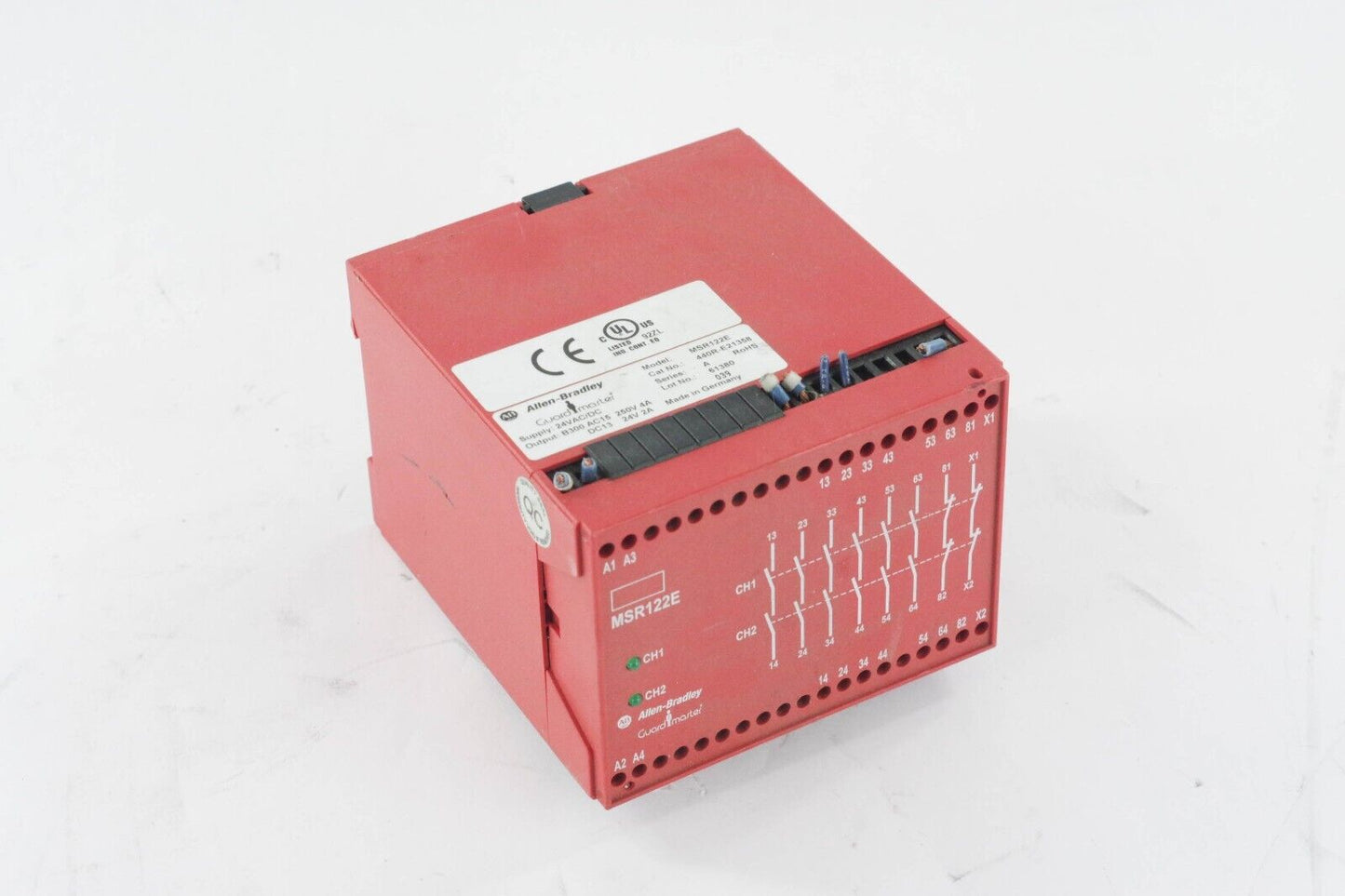 ALLEN-BRADLEY 440R-E21358 SER A SAFETY RELAY MSR122E