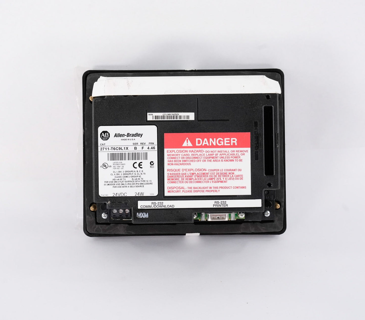 Allen Bradley 2711-T6C9L1 /B PanelView 600 HMI 2711-T6C9L1X Lightly Used