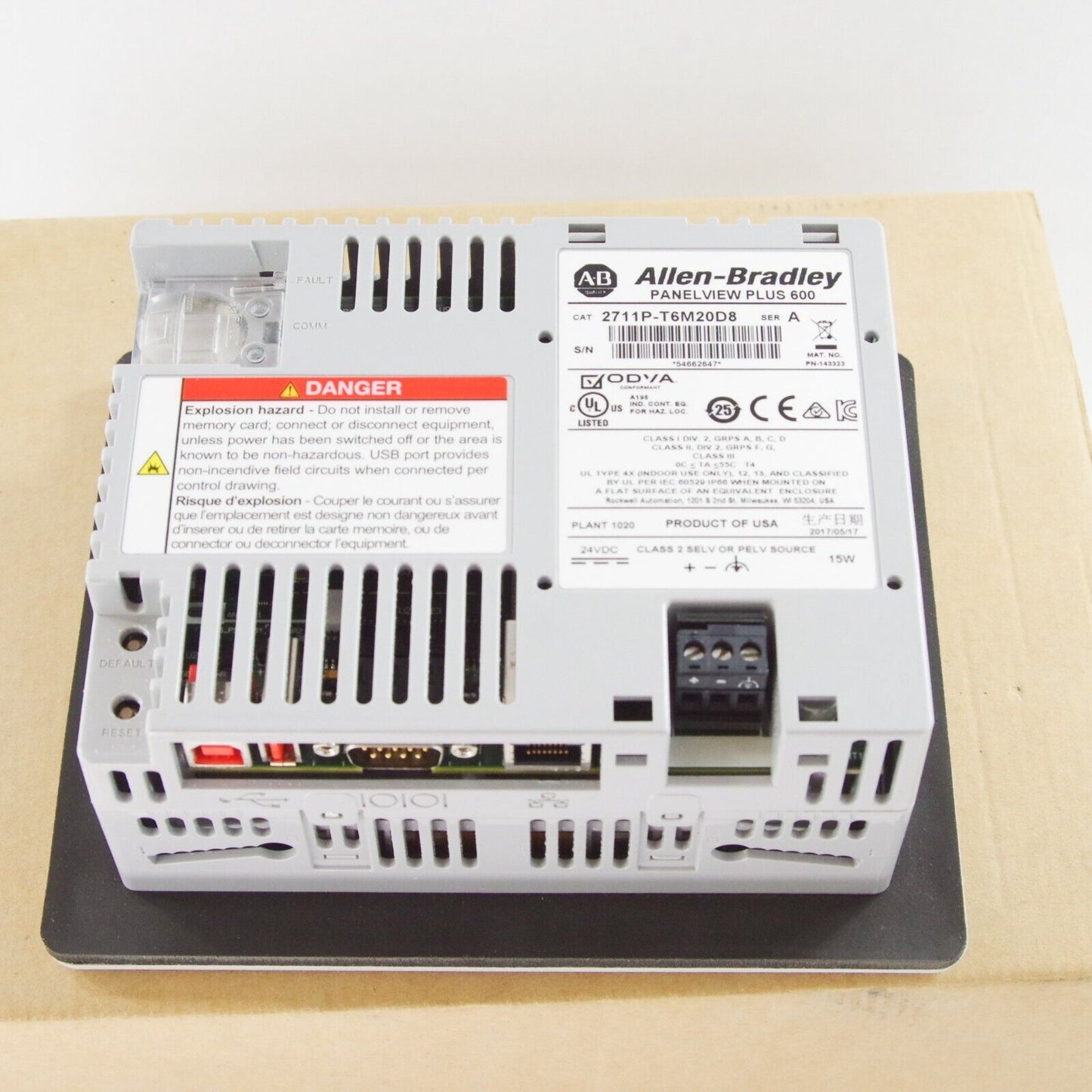 Allen Bradley 2711P-T6M20D8 Series A Panelview 600 Plus Operator Interface