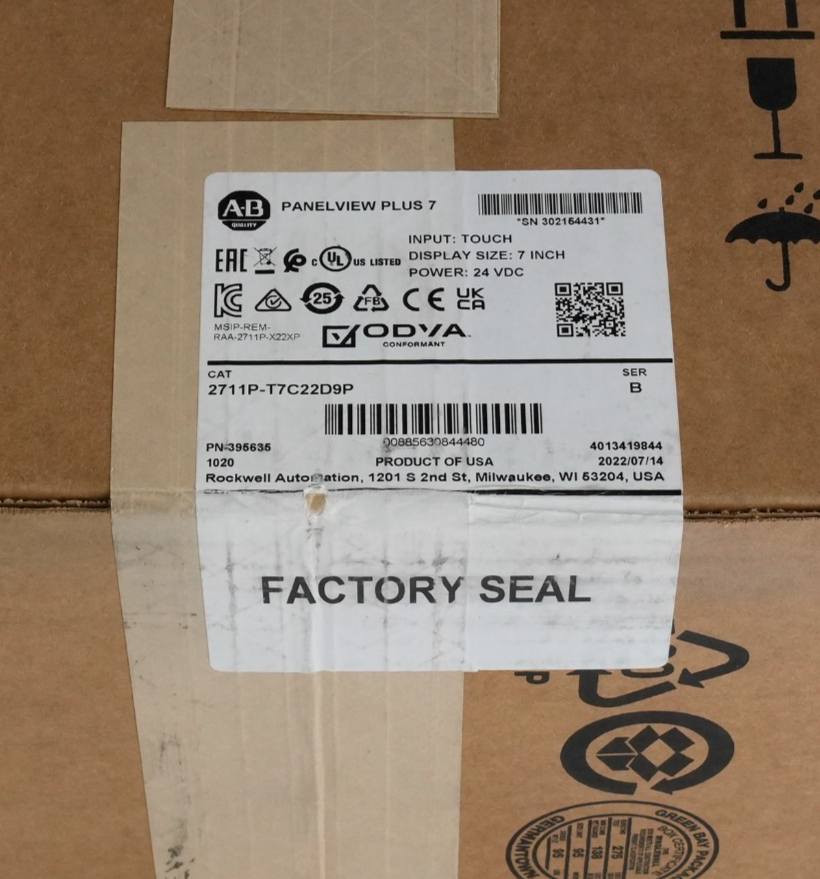 Allen Bradley 2711P-T7C22D9P /B PanelView Plus 7 Ser B - 2022 Sealed Surplus