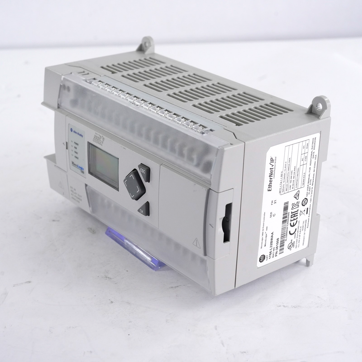 Allen Bradley 1766-L32BWAA /C FW 21 MicroLogix 1400 32-Point Controller
