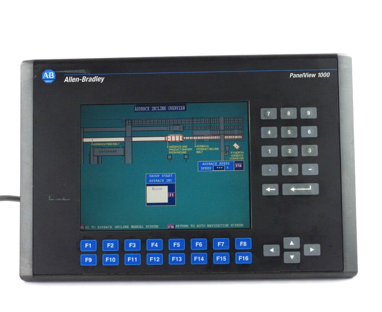 ALLEN BRADLEY PANELVIEW 1000 2711-K10C15 / 2711-K10C15X /F Ser F - Upgraded LCD