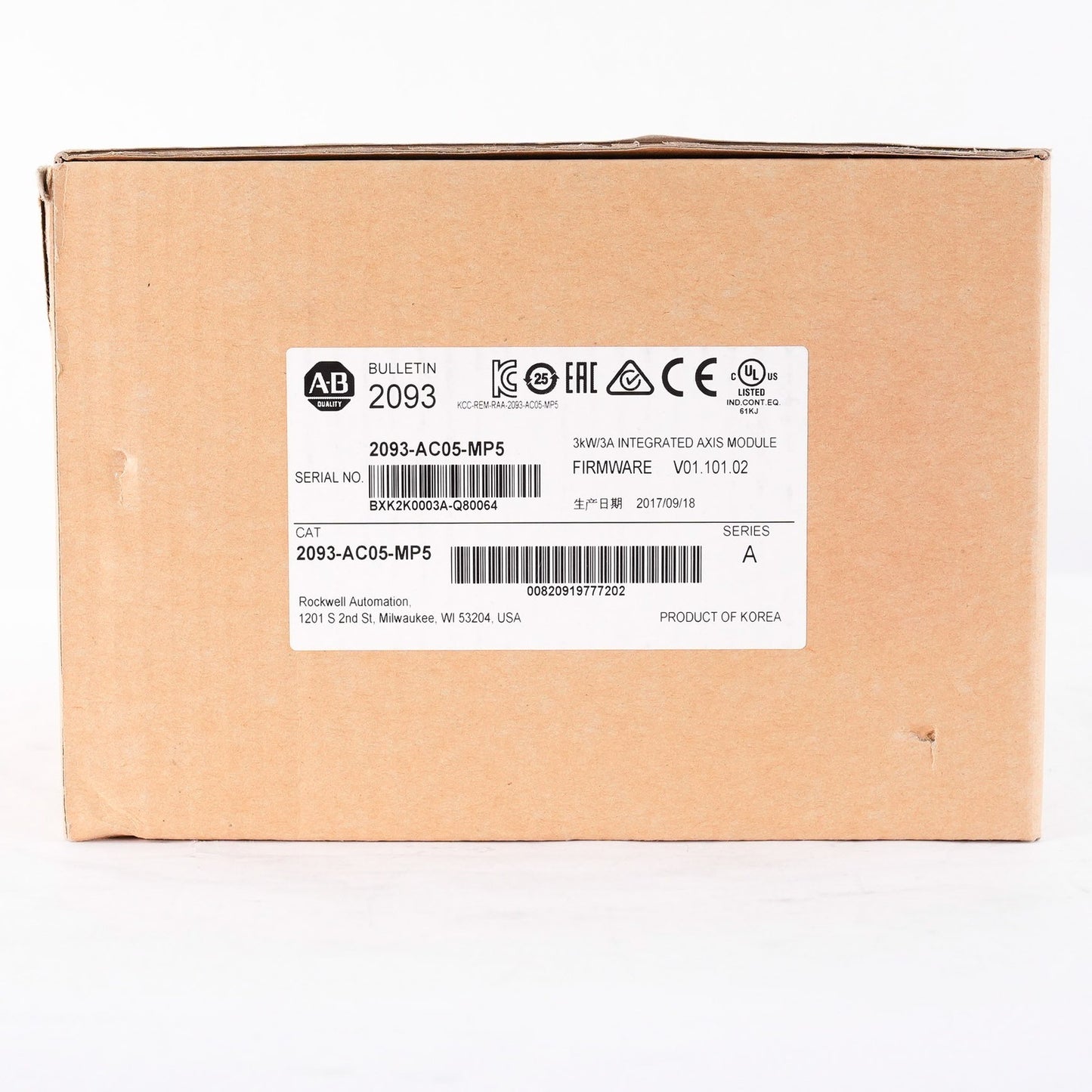 Allen Bradley 2093-AC05-MP5 Kinetix 2000 Integrated Axis Module - Sealed Surplus