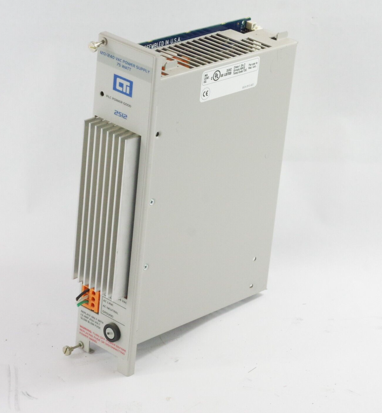 CTI 2512 PLC Power Supply 120/240 VAC / 75W For Siemens 505