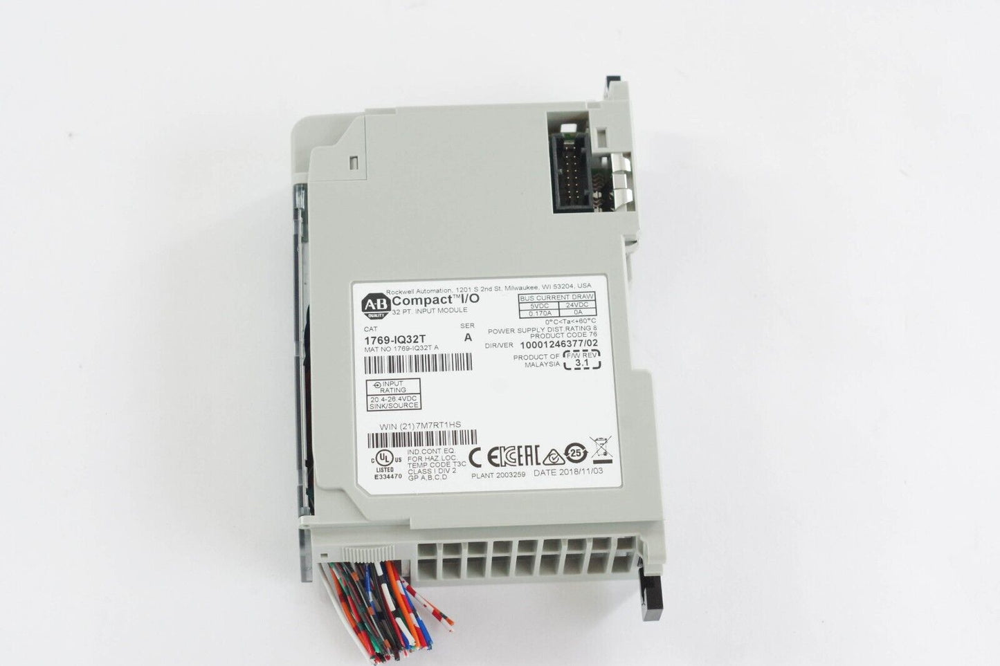 Allen-Bradley 1769-IQ32T Compact I/O 32 PT 24VDC Input Module