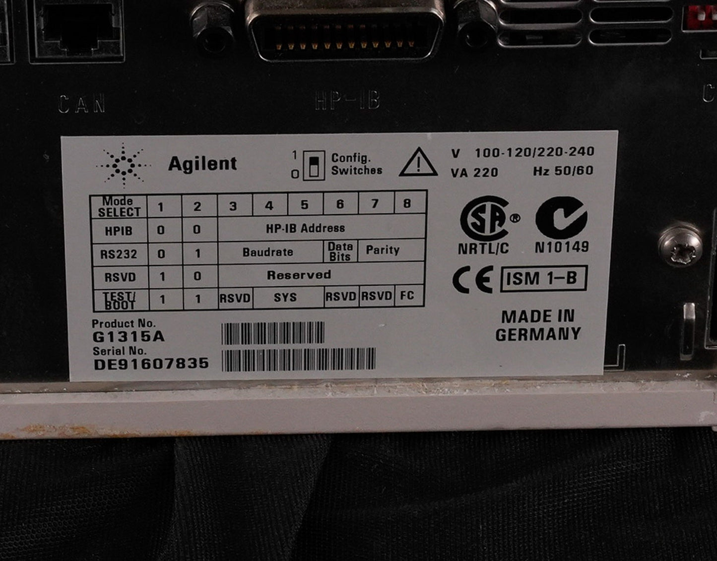 Agilent G1315A 1100 Series DAD Diode Array Detector HPLC For Parts