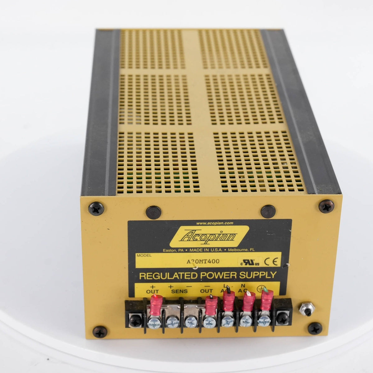 Acopian A20MT400 Linear Power Supply 20V 4A 105-125VAC 50/400Hz A20MT400 Case M