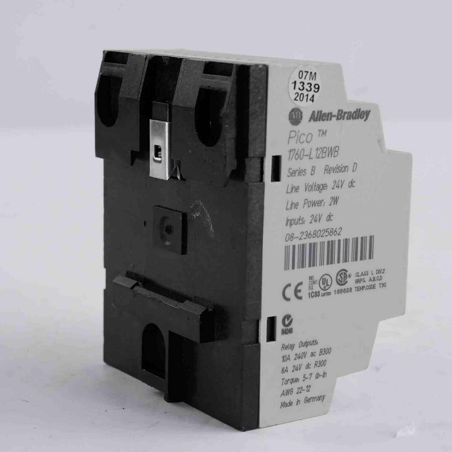 Allen-Bradley 1760-L12BWB /B Rev D Pico Controller 24VDC 1760L12BWB