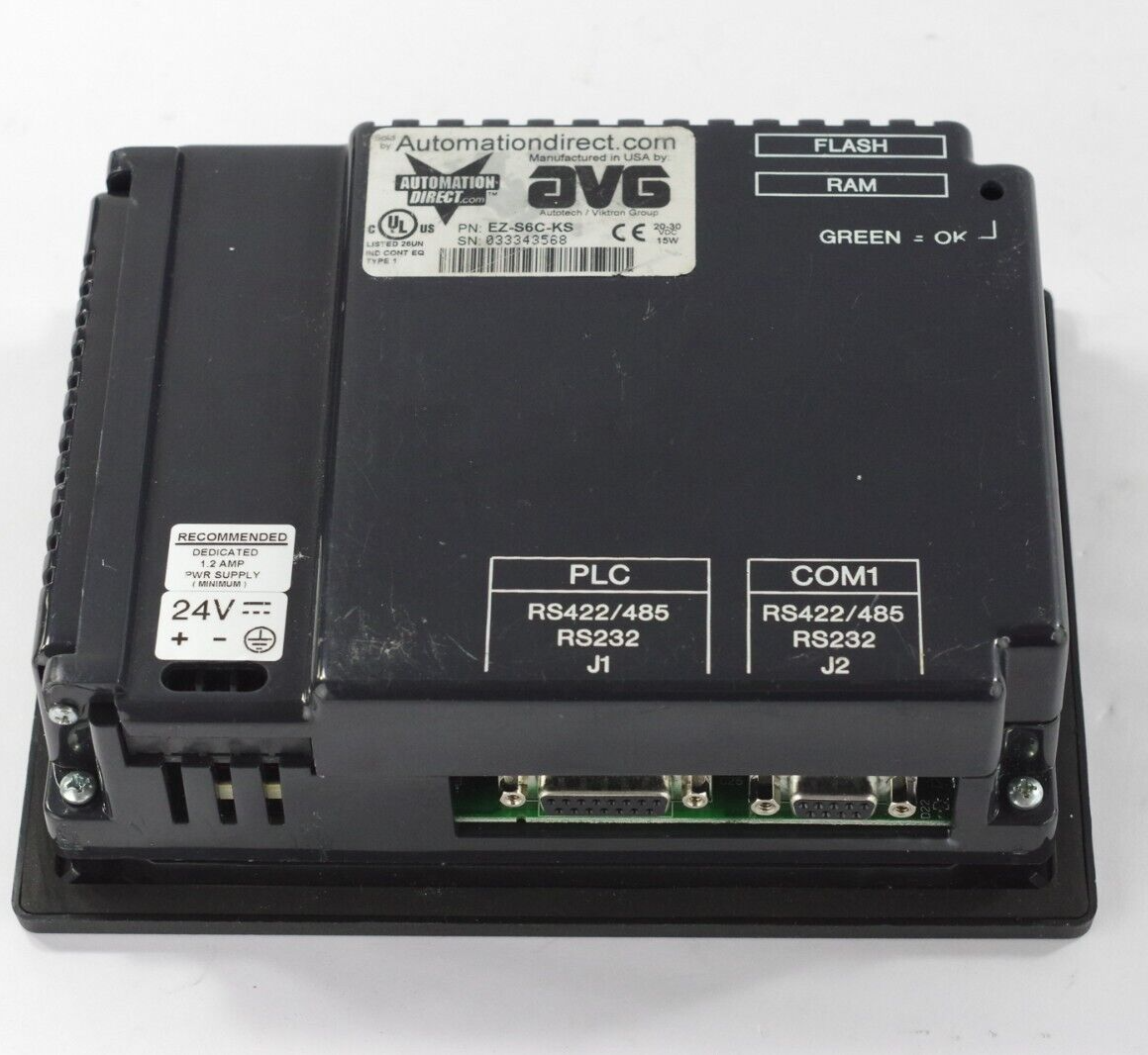 AVG Automation Direct EZ-S6C-KS Operator Panel HMI 20-30VDC 15W