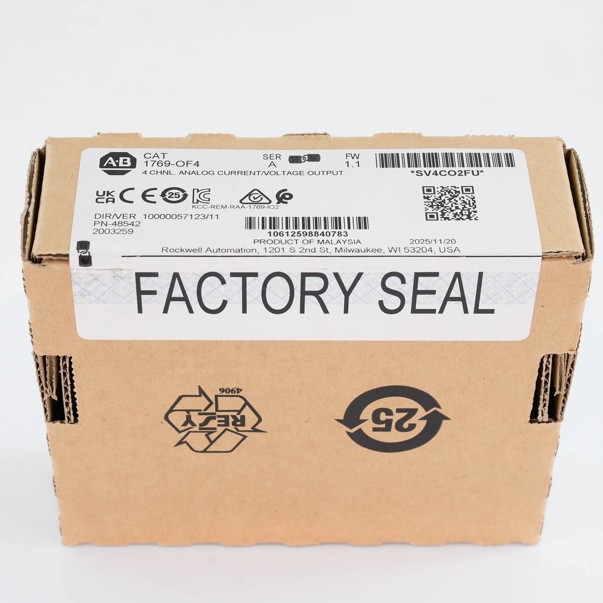 Allen Bradley 1769-OF4 Series A CompactLogix 4 Ch Analog Output Module Sealed