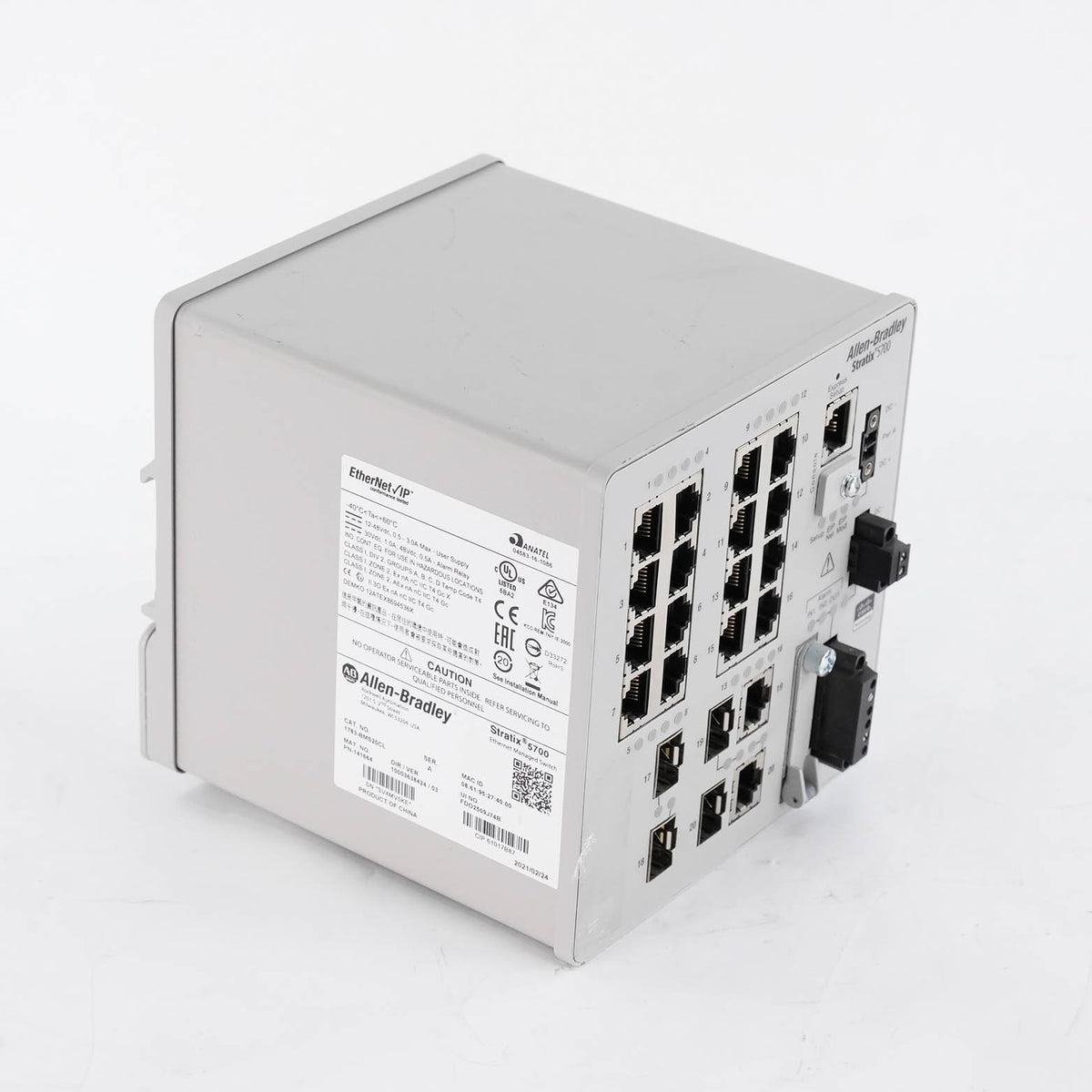 Allen Bradley 1783-BMS20CL Ser A Stratix 5700 Managed Switch 20 Port 1783BMS20CL