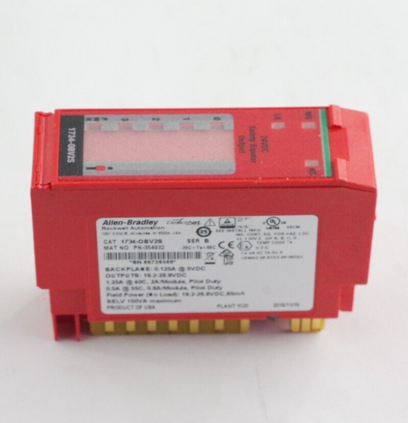 Allen Bradley 1734-OBV2S Ser B Point Guard I/O Safety Digital Output Module