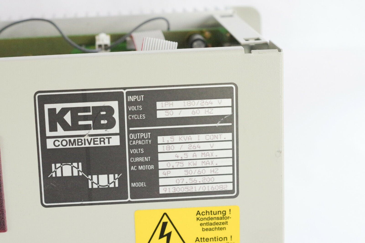 KEB COMBIVERT DRIVE 07.56.200  1.5KVA 180 / 264 VAC .75KW