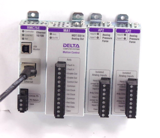 Delta Computer RMC75E Servo Controller CPU / RMC75E-xxn MA1 +AP2 + AP2 Expansion