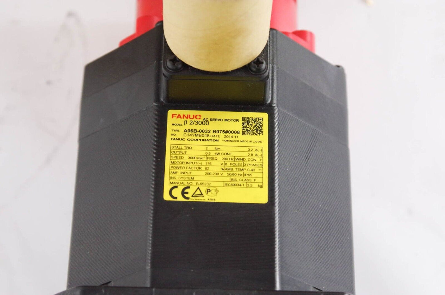 Fanuc b2/3000 A06B-0032-B075#0008 / A06B0032B075 #0008 AC Servo Motor