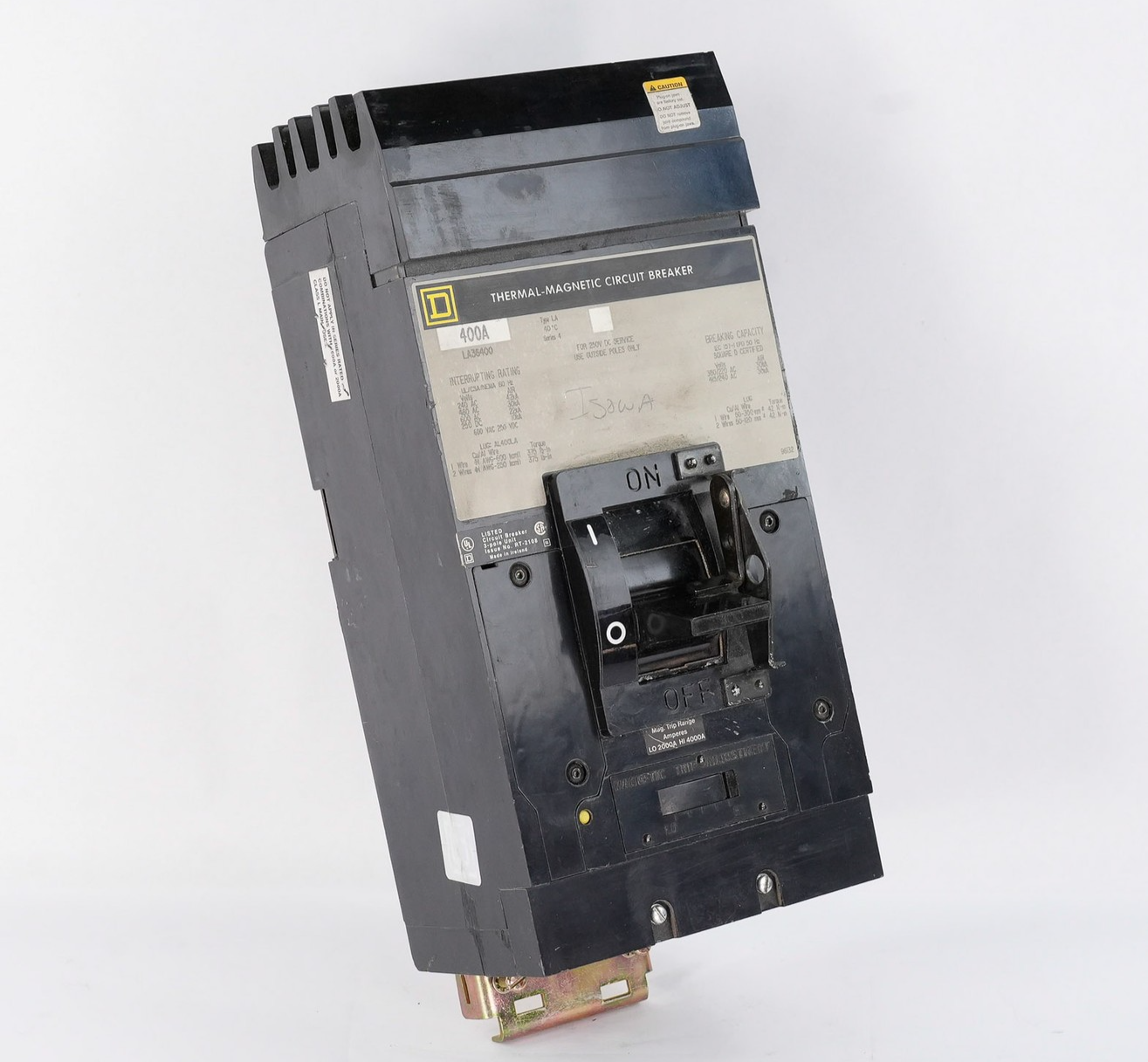 Square D LA36400 Thermal-Magnetic Circuit Breaker 400A