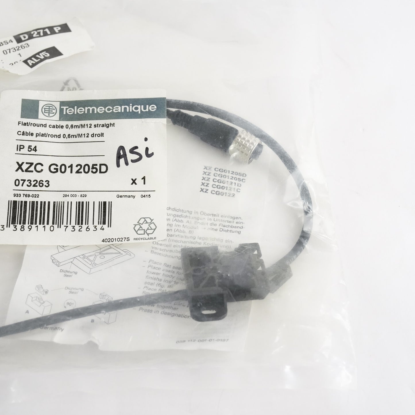 Telemecanique XZC G01205D / XZCG01205D Cable - Sealed Surplus