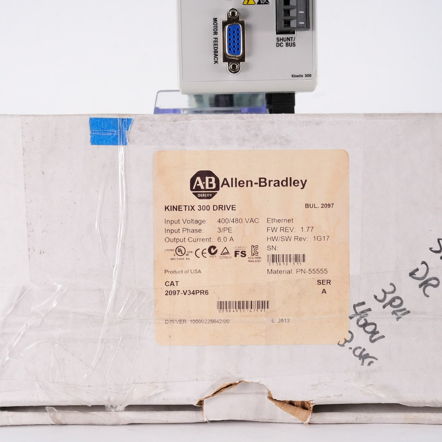 Allen Bradley 2097-V34PR6 /A Kinetix 300 Servo Drive 480V 3-Ph Open Box (Tested)