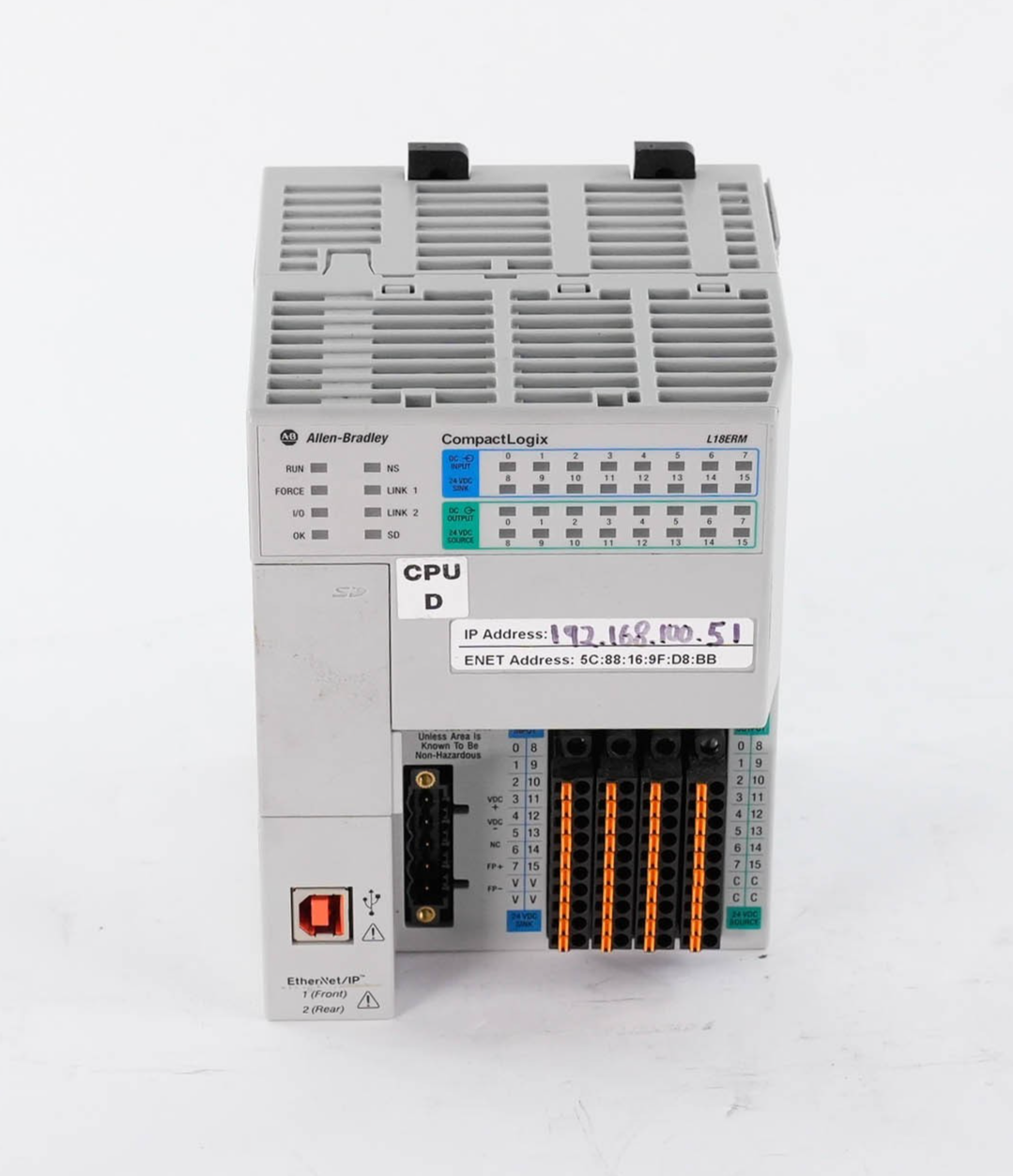Allen Bradley 1769-L18ERM-BB1B Ser B CompactLogix 0.5MB