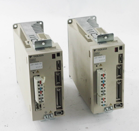 2x Yaskawa JUSP-7R6AB-SD7 / JUSP-7RGAB-SD7 Servopack  - For Parts Or Repair