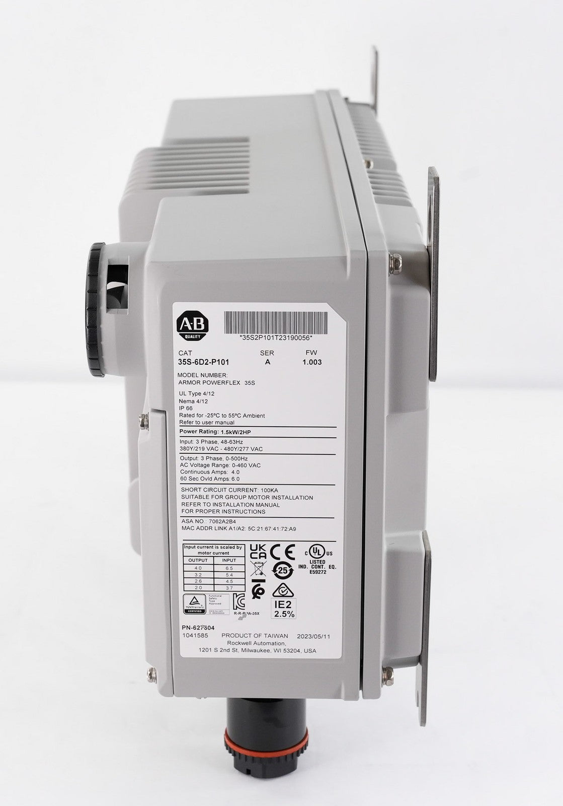 Allen Bradley 35S-6D2-P101 /A Amor Powerflex 35S 35S6D2P101