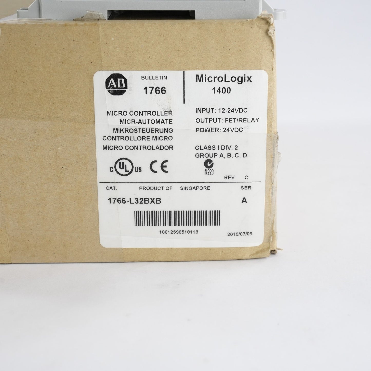 Allen Bradley 1766-L32BXB Ser A Rev C MicroLogix 1400 Processor - Open Box