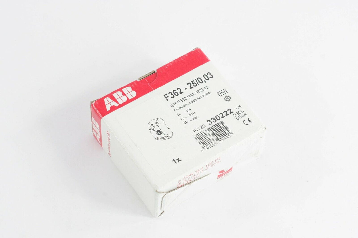 ABB  F362  25A 0,03A  GROUND FAULT INTERRUPTER F362-25/0,03