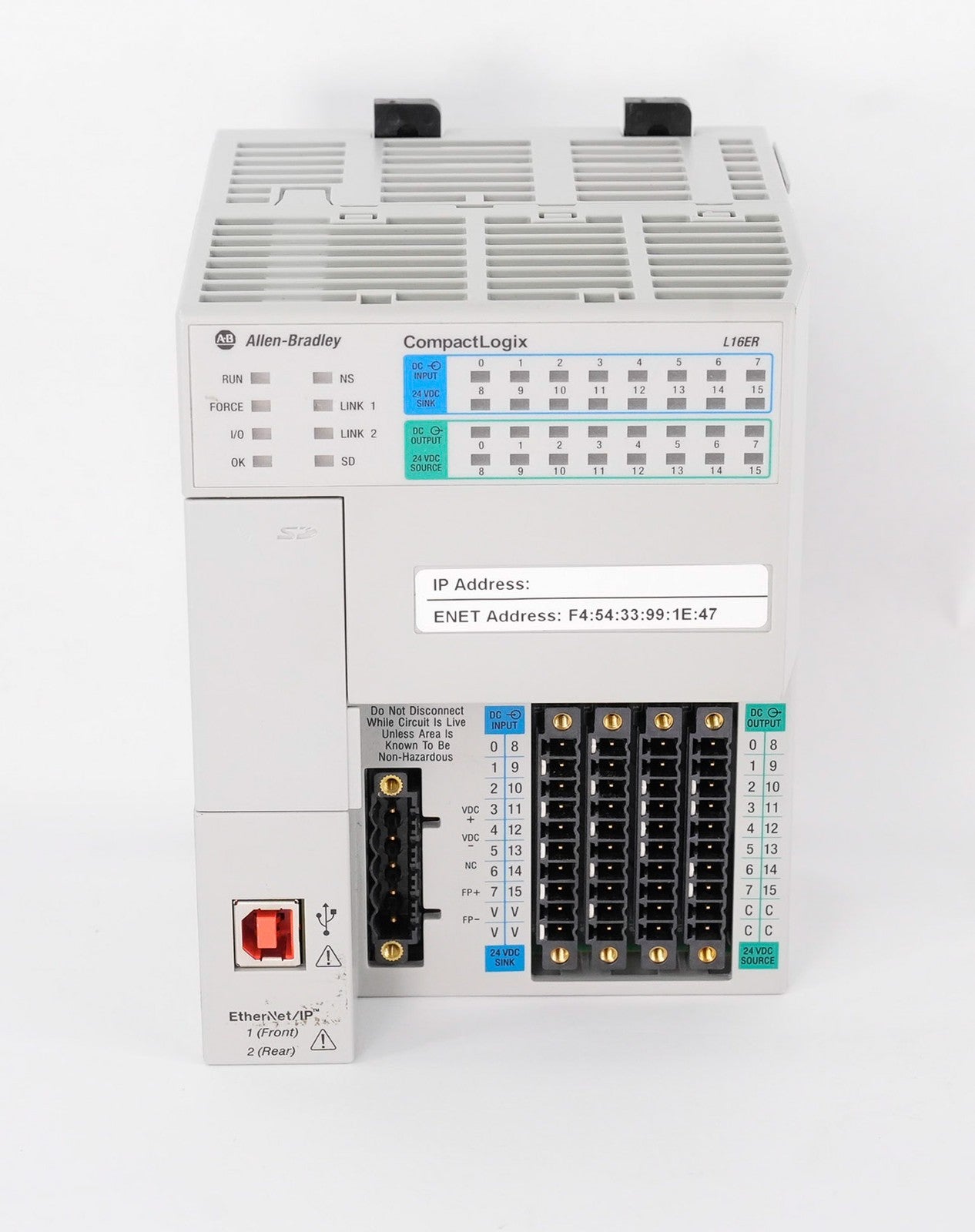 Allen Bradley 1769-L16ER-BB1B /B FW 1.005 CompactLogix 384kB DI/O Controller