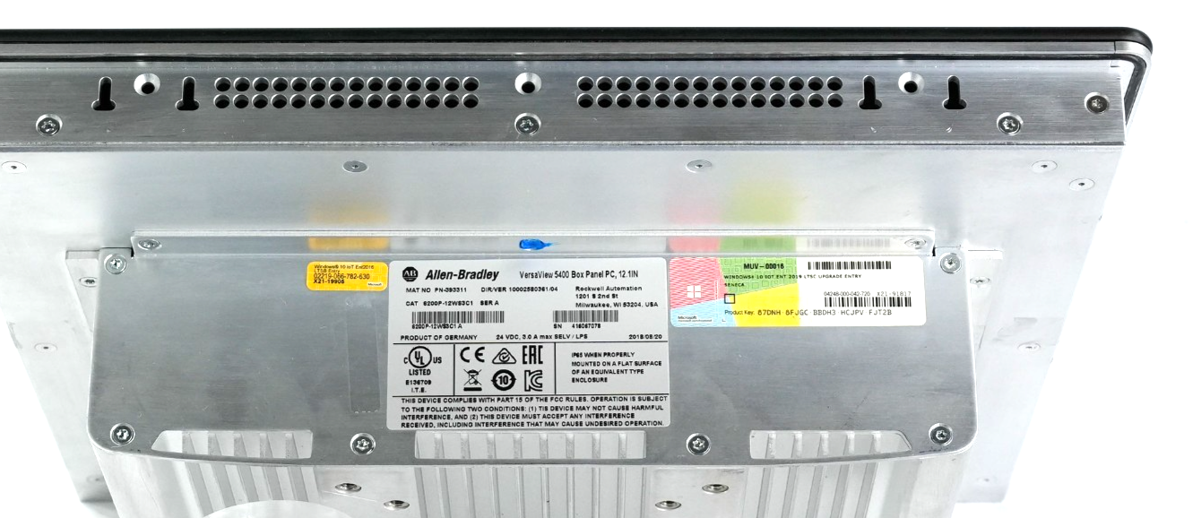 Allen Bradley 6200P-12WS3C1 /A VersaView 5400 Panel PC Win 10 12WS3A1 / 12WS3B1