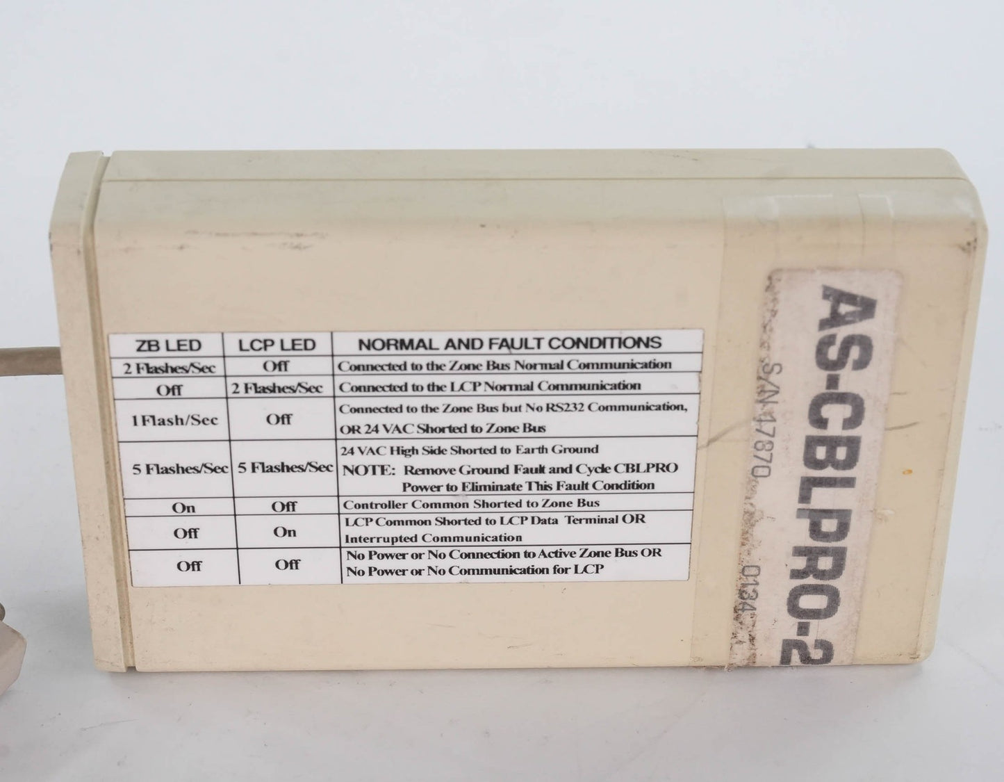 Johnson Controls AS-CBLPRO-2 Metasys Commissioning Cable ASCBLPRO2