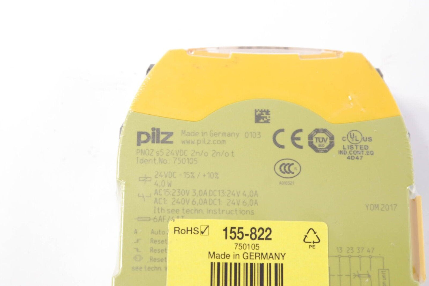 PILZ PNOZ S5 750105 Safety Relay 2n/o 2n/o t 155-822 / 017505-20