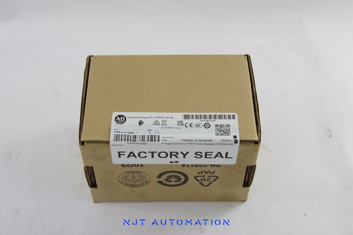 2024 Allen Bradley 1769-L36ERMS /B Compact GaurdLogix CPU Ser B - Sealed Surplus