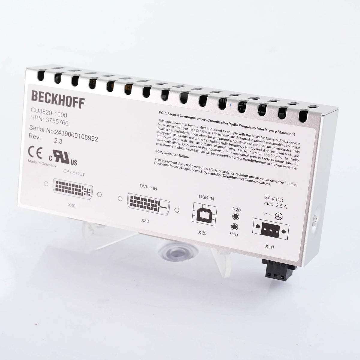 Beckhoff CU8820-1000 USB 2.0 to RJ45 Ethernet Extender Transmitter CU88201000