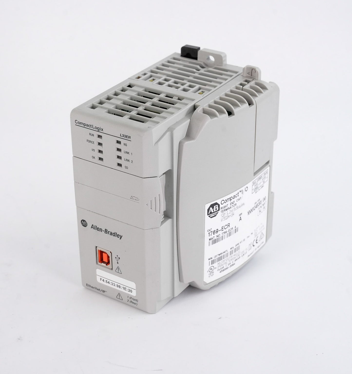 Allen Bradley 1769-L33ER /A CompactLogix 5370 Controller 2MB 1769L33ER + ECR