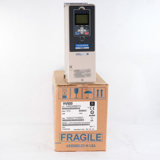 Yaskawa CIPR-HV60U4008CFAA-AAAAHA Rev A 480V 7.5A 5HP AC Drive - Open Box