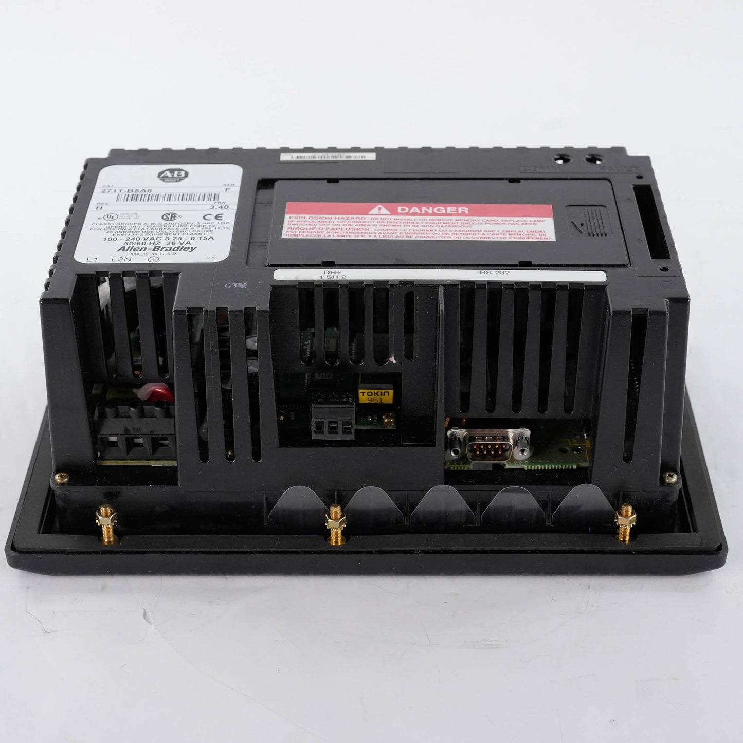 Allen Bradley 2711-B5A8 Ser F PanelView 550 Keypad/Touch HMI 120VAC DH+ 2711B5A8