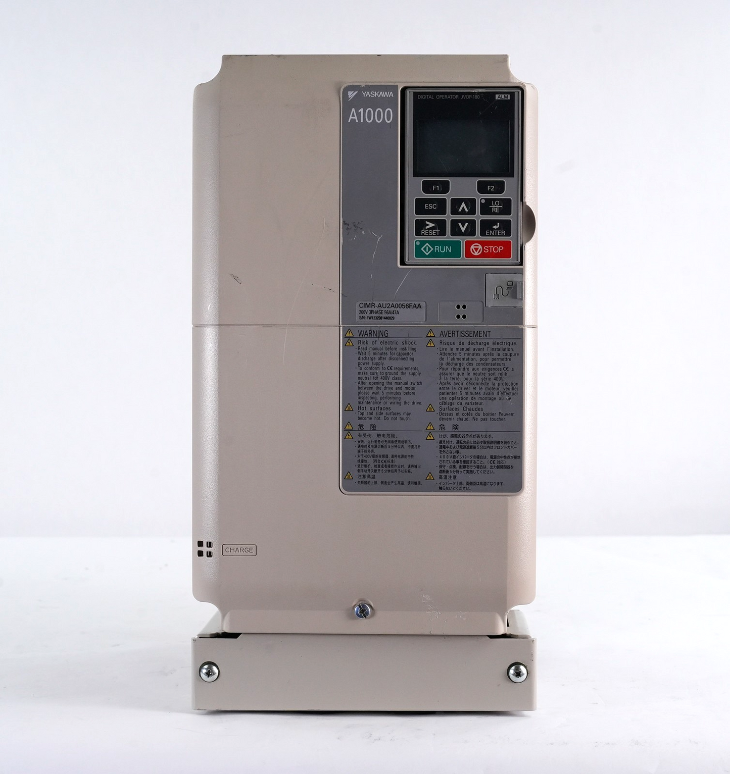 Yaskawa CIMR-AU2A0056FAA Rev A A1000 AC Drive CIMRAU2A0056FAA