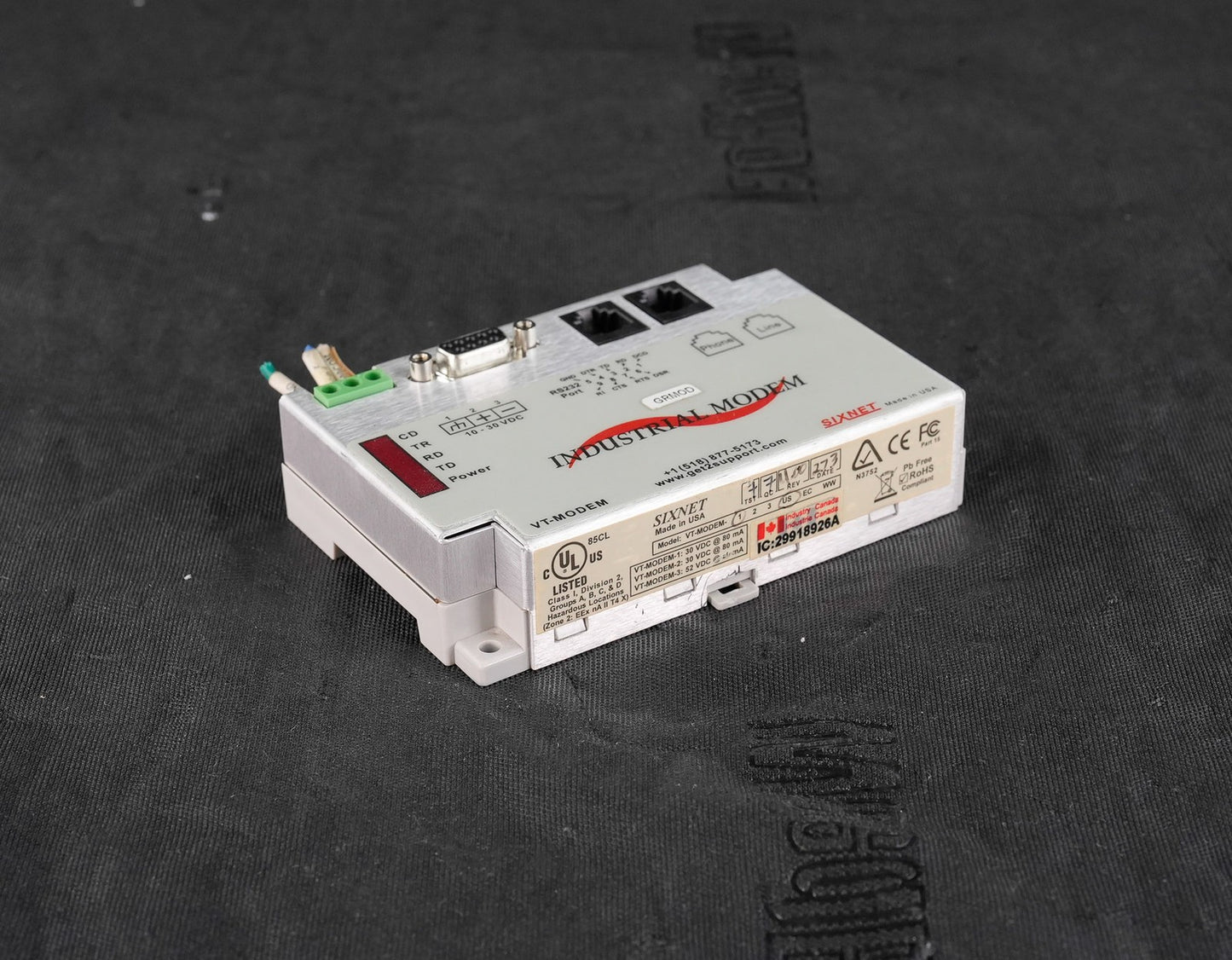 Sixnet VT-MODEM-1 Industrial Telephone Modem VT-MODEM