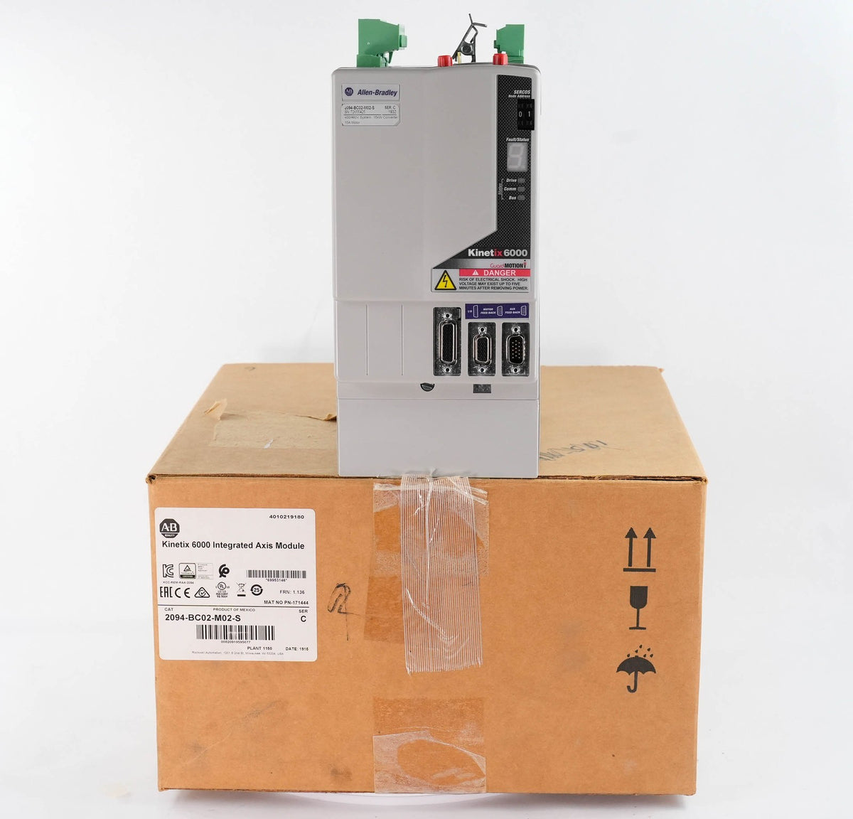 Allen Bradley 2094-BC02-M02-S Ser C Kinetix 6000 460V 15A Axis Module - Open Box