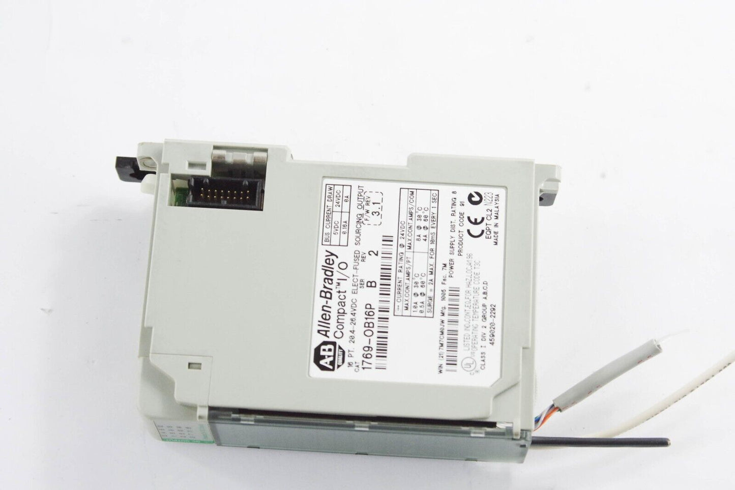 Allen Bradley 1769-OB16P Output Module Ser B 16 PT. 20.4-26.4VDC ELECT-FUSED