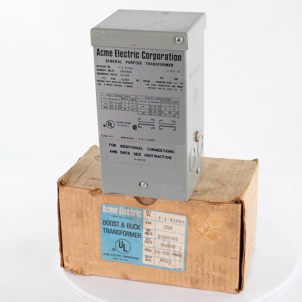 Acme Electric Corp T-1-81064 Buck Boost Transformer 1.5kVA 120x240V 12/24V T1810