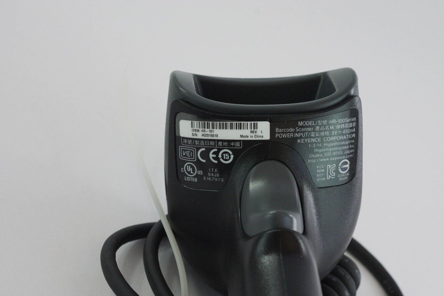 Keyence HR-101 Rev. L Handheld Barcode Scanner HR100 Series